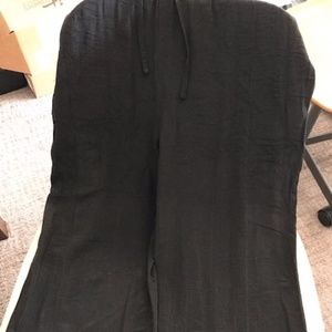 Black wide-leg pants